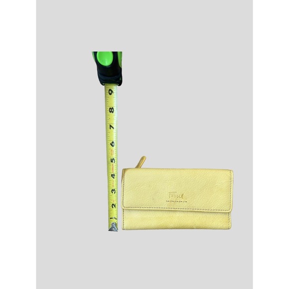 Fossil Floral Leather Canvas Handbag Purse With Leather Wallet Lot - Picture 12 of 16